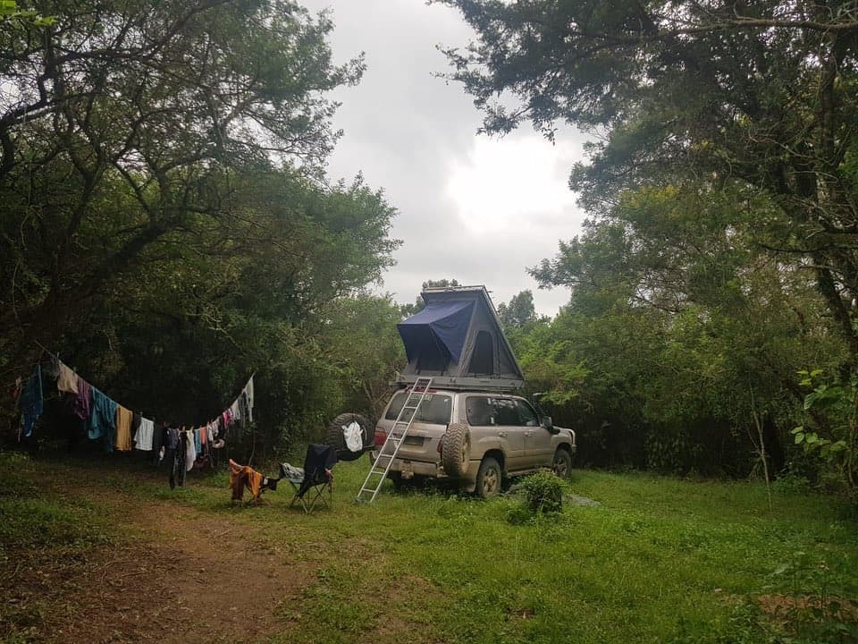 Camping area for overland vehicles